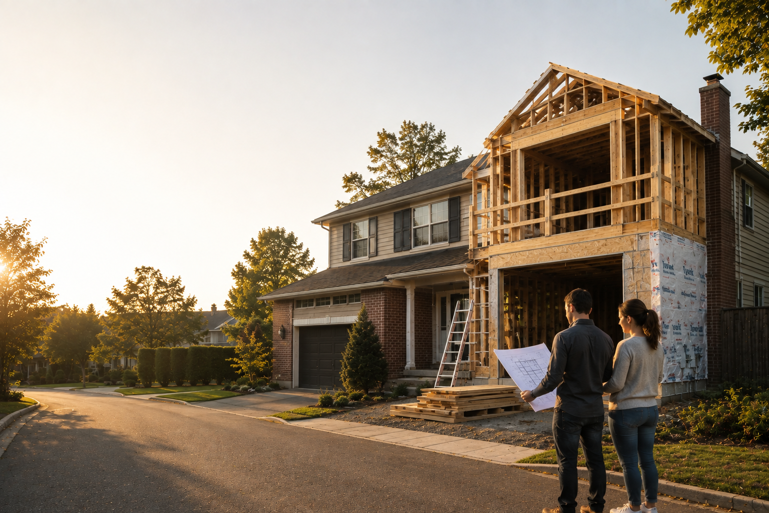 Ontario residential house representing the building permit process