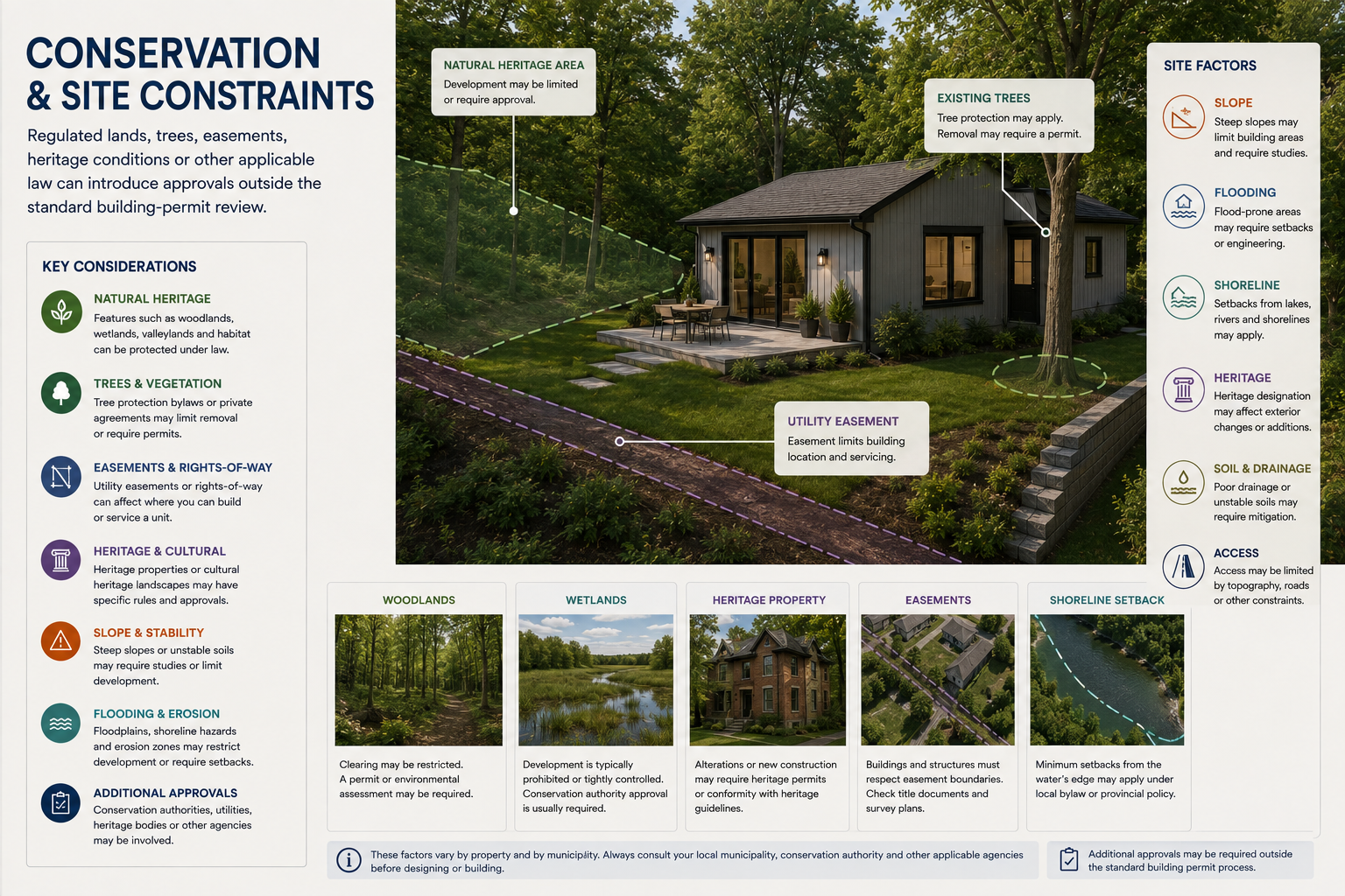 Residential property with site constraints