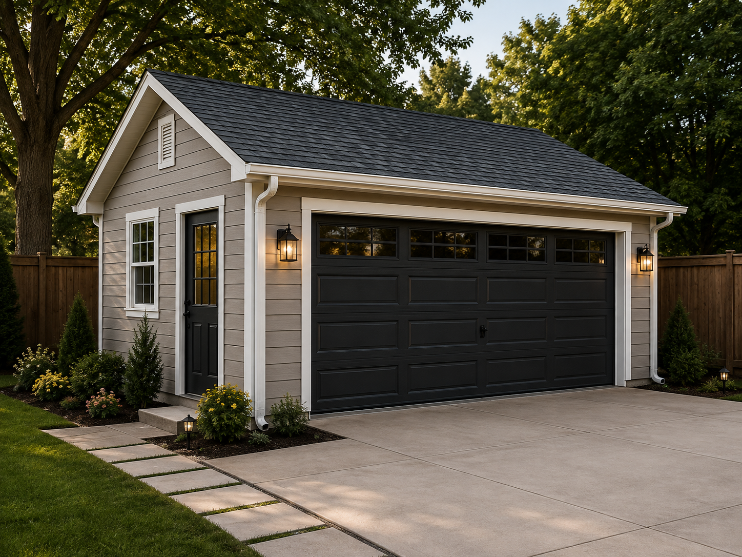 Accessory structure permit drawings for a detached residential garage