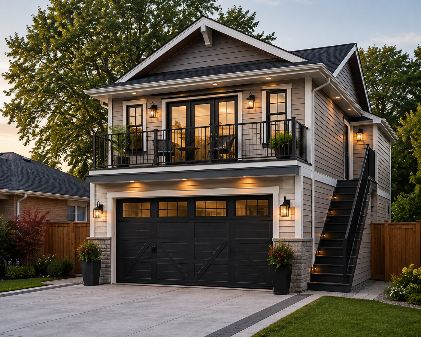 Second-storey residential addition above an existing structure