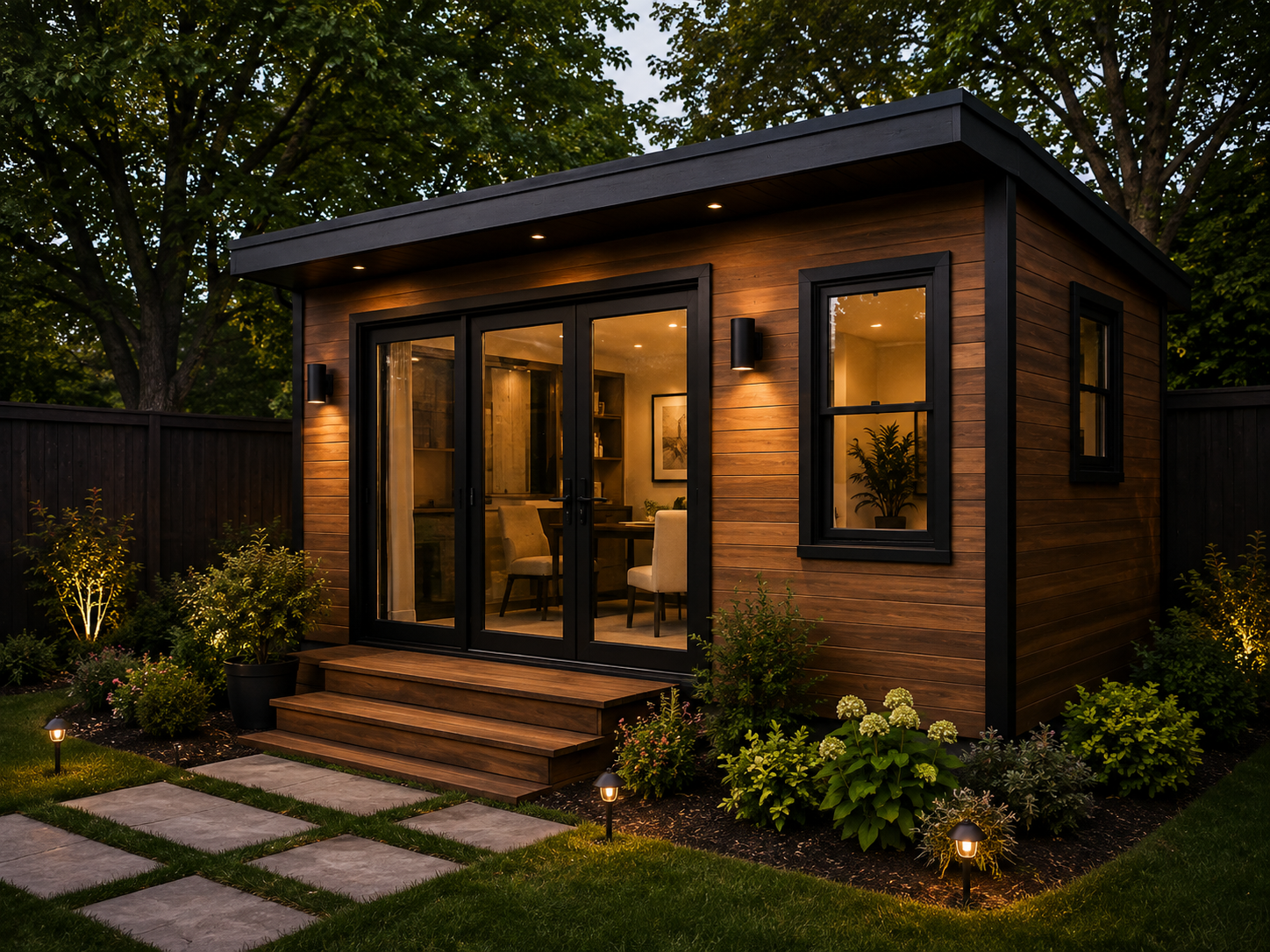 Accessory structure permits for a modern detached backyard building