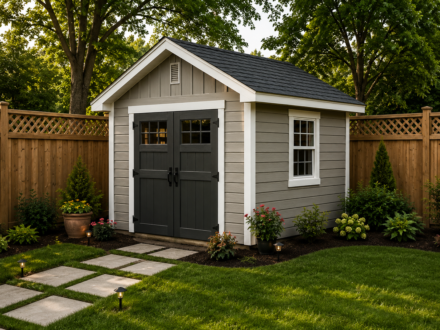 Accessory structure permit project for a detached backyard storage shed