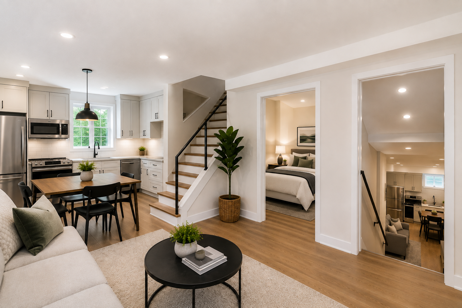 Third residential unit within a house