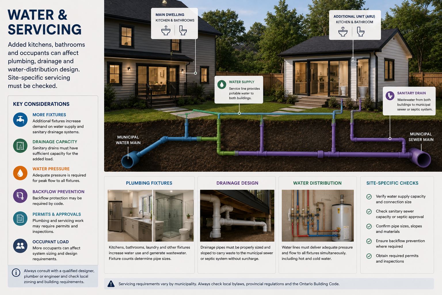 Residential water and servicing