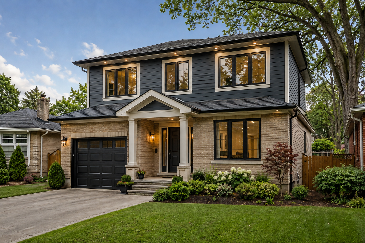 Two-storey residential side addition