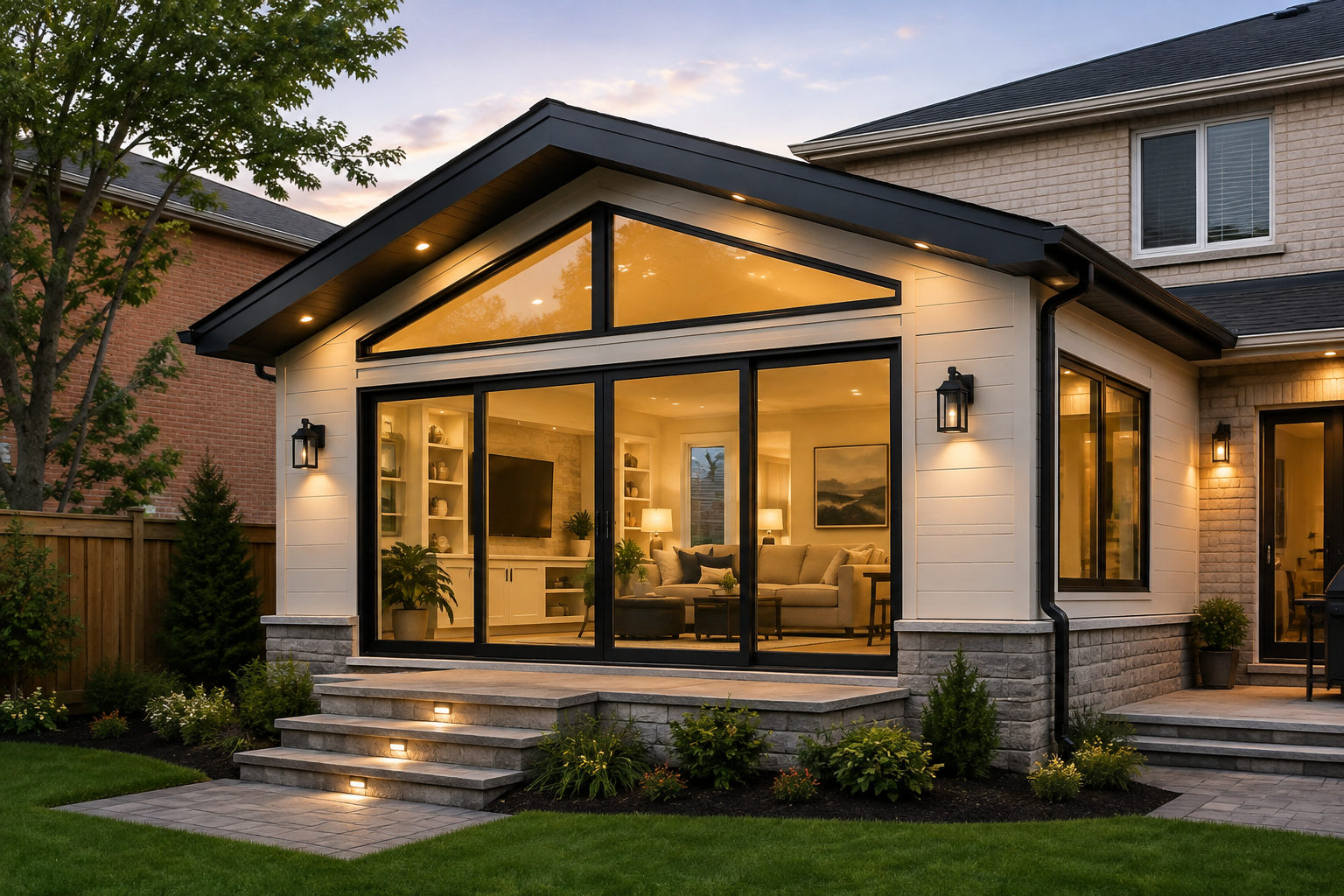 Completed Ontario home addition prepared with professional permit drawings