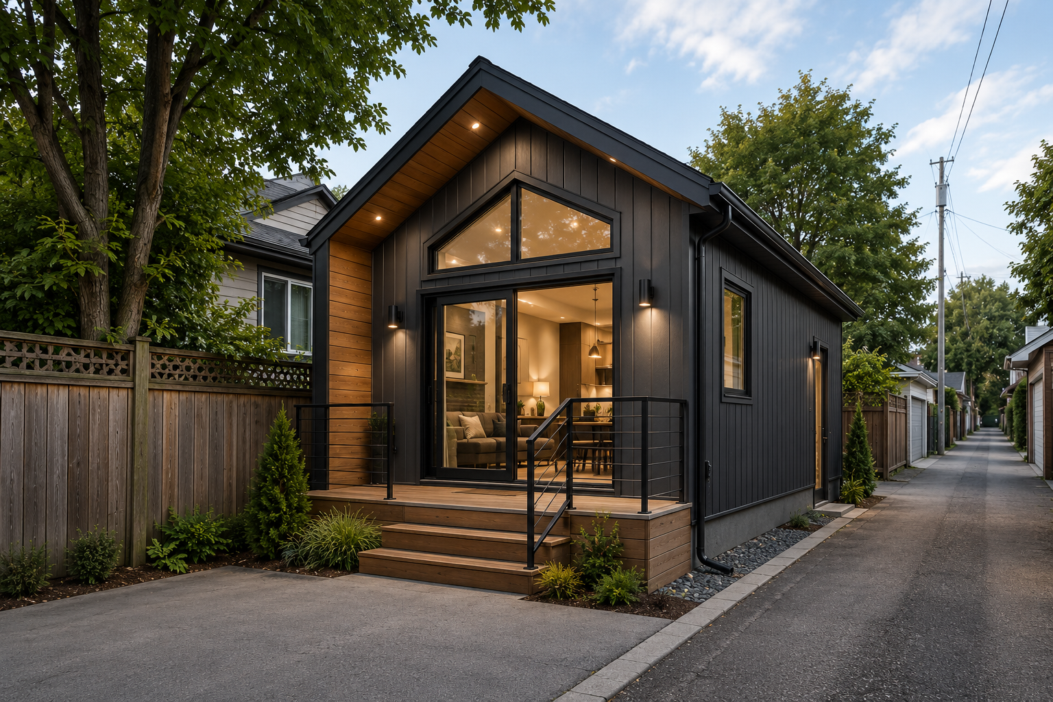 Modern Toronto laneway suite exterior